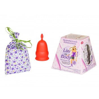 Menstrual Cup - Small Sized Red Cup – Luv Ur Body Menstrual Cups